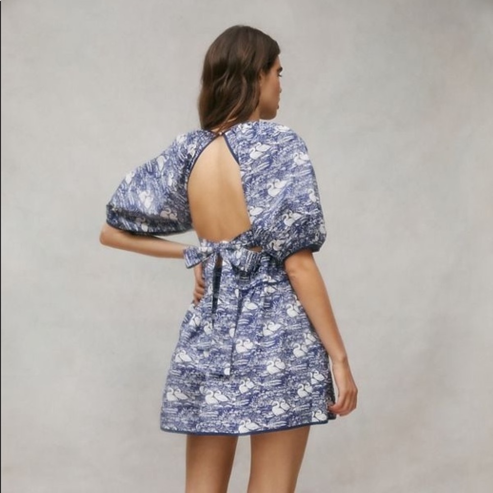 Urban outfitters x Laura Ashley puff sleeve Bella tiered mini dress